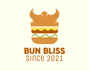 Viking Burger Sandwich  logo design