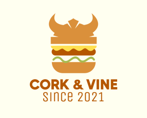 Viking Burger Sandwich  logo design