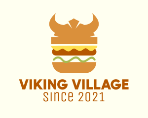 Viking Burger Sandwich  logo design