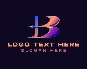 Creative Cosmic Letter B logo