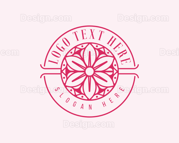 Mandala Lotus Flower Logo