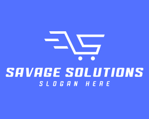 Shopping Cart Letter S logo design