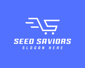 Shopping Cart Letter S logo design