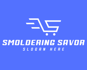 Shopping Cart Letter S logo design