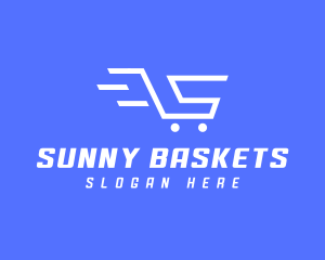 Shopping Cart Letter S logo design