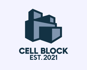 Blue Blocks Storage  logo design