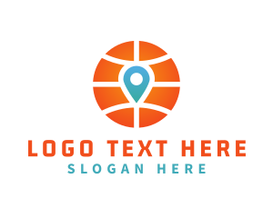 Basketball Location Pin logo