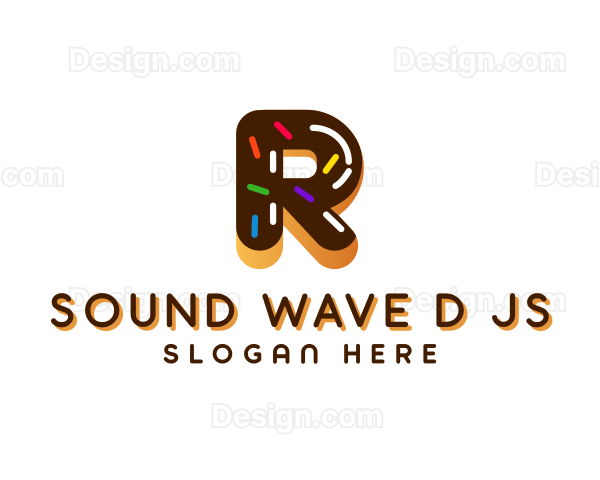 Chocolate DonutLetter R Logo