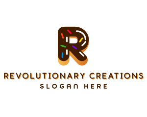 Chocolate DonutLetter R logo design