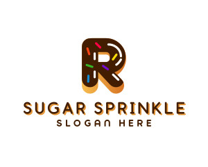 Chocolate DonutLetter R logo