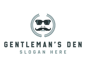 Gentleman Sunglasses Geek logo design