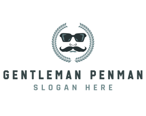 Gentleman Sunglasses Geek logo design