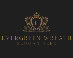 Gold Royal Shield Hotel logo design