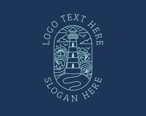 Ocean Coastal Lighthouse logo