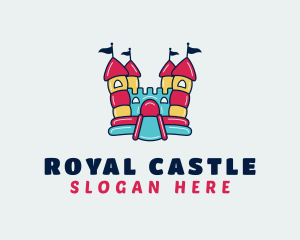 Playful Bounce Castle logo design