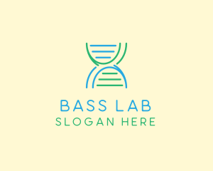 Minimalist DNA Strand   logo design