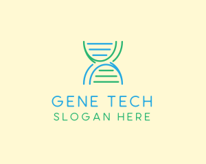 Minimalist DNA Strand   logo design