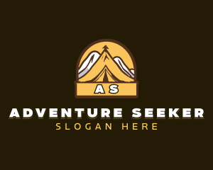 Mountain Camping Adventure logo design