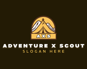 Mountain Camping Adventure logo design