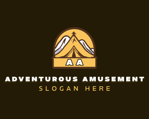 Mountain Camping Adventure logo design