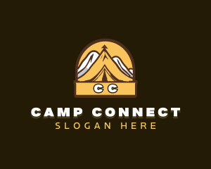 Mountain Camping Adventure logo design