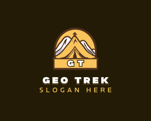 Mountain Camping Adventure logo design