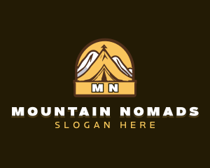 Mountain Camping Adventure logo design