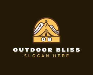 Mountain Camping Adventure logo design