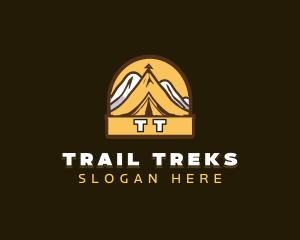 Mountain Camping Adventure logo design