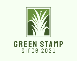 Green Grass Lawn Service  logo design