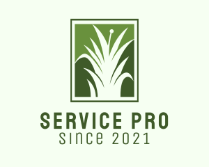 Green Grass Lawn Service  logo design