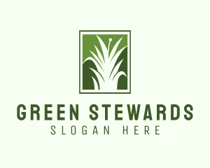 Green Grass Lawn Service  logo design