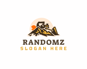 Bulldozer Mountain Construction logo design