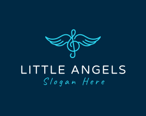 Flying Musical Wings logo design