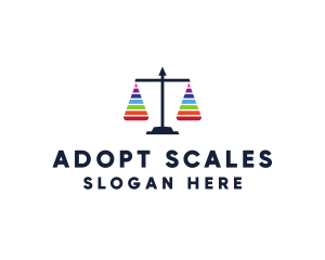 Legal Gay Rights Justice Scales logo design