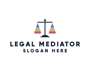 Legal Gay Rights Justice Scales logo design