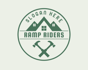 Green Hammer Roofing logo design