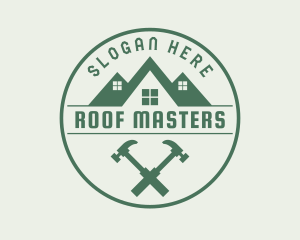 Green Hammer Roofing logo design