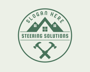 Green Hammer Roofing logo design