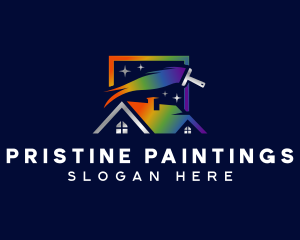 Painting Roof Remodeling logo design