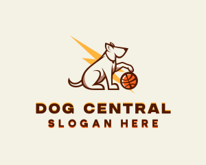 Lightning Dog Basketball logo design