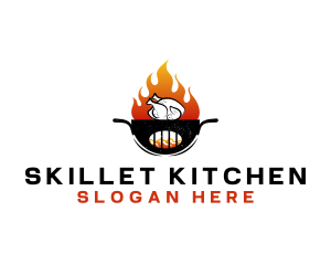 Grill Chicken Barbeque logo design