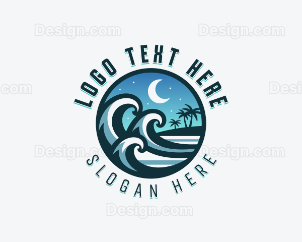 Beach Waves Island Logo