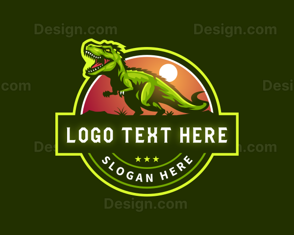 Tyrannosaurus Dinosaur Gaming Logo