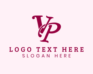 Fashion Letter V P Monogram logo