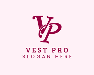 Fashion Letter V P Monogram logo design