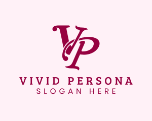 Fashion Letter V P Monogram logo design