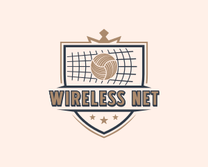 Shield Volleyball Sports logo