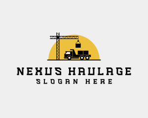 Port Crane Truck logo design