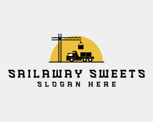 Port Crane Truck logo design